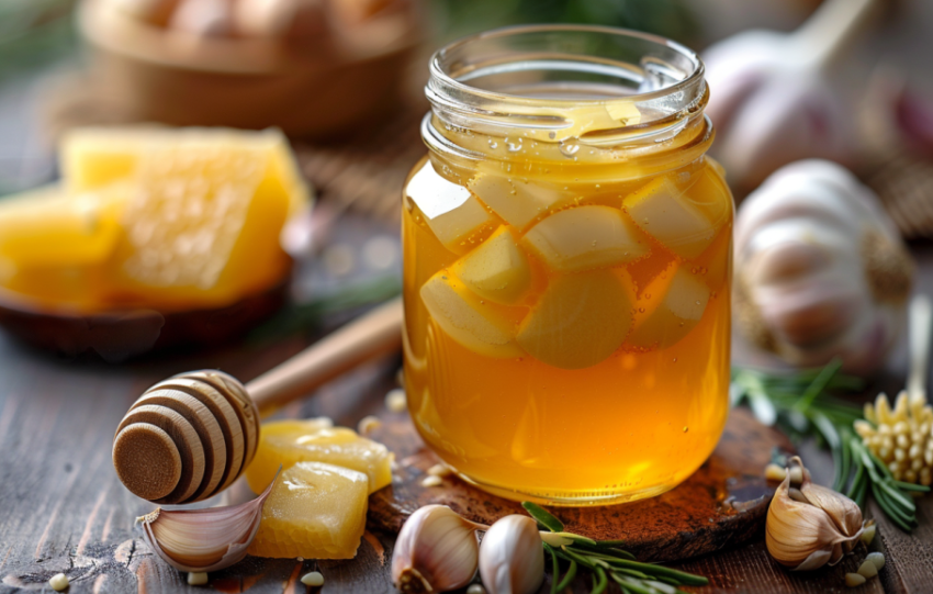 Garlic and honey drinks