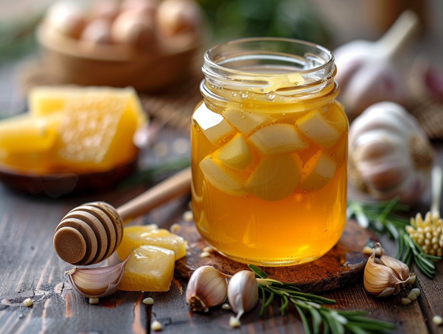 Garlic and honey drinks